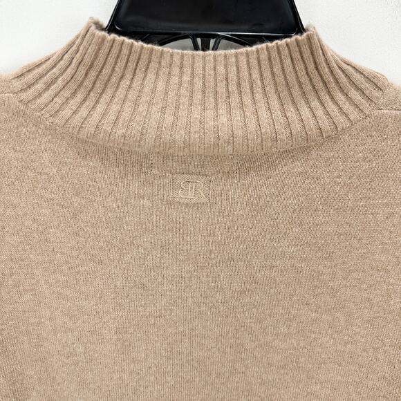 NEW Banana Republic Cashmere Sweater Pullover Mock Neck Camel Tan Womens Small - Picture 9 of 12